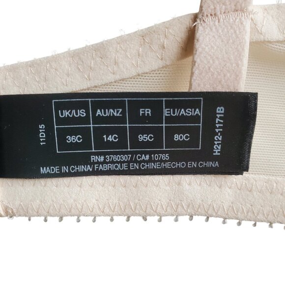 HEIDI KLUM NWOT MAXimum Lift Push Up Plunge Bra Nude 36C - Picture 7 of 11